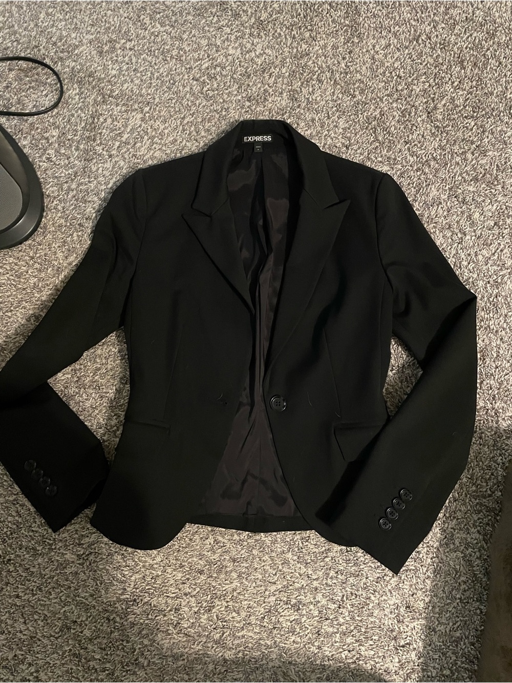 Express Women's Black Single-Button Tailored Blazer